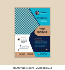 Corporate business flyer template simple and clean a4 size vector design