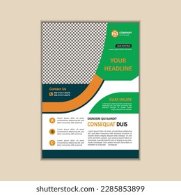 Corporate business flyer template simple and clean a4 size vector design