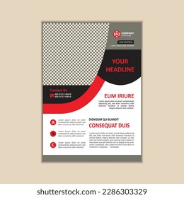 Corporate business flyer template simple and clean a4 size vector design