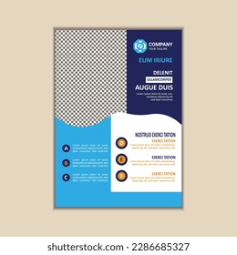 Corporate business flyer template simple and clean a4 size vector design