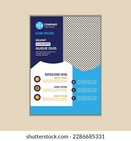 Corporate business flyer template simple and clean a4 size vector design