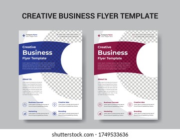 Corporate Business Flyer Template vector design for Brochure, Annual Report, Magazine, Poster, Corporate Presentation, Portfolio, Flyer, layout leaflet promotion marketing blue green orange abstract