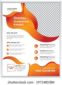 Corporate Business flyer template vector design, Print Ready Marketing Flyer design, A4 Flyer Design,  Minimal Vector Templates, marketing, business proposal, promotion, advertise, publication, cover 