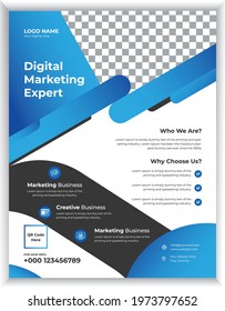 Corporate Business flyer template vector design, Print Ready Marketing Flyer design, A4 Flyer Design,  Minimal Vector Templates, marketing, business proposal, promotion, advertise, publication, cover.