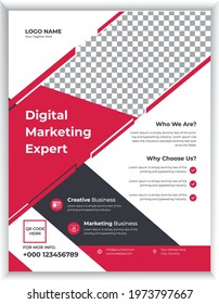 Corporate Business flyer template vector design, Print Ready Marketing Flyer design, A4 Flyer Design,  Minimal Vector Templates, marketing, business proposal, promotion, advertise, publication, cover.