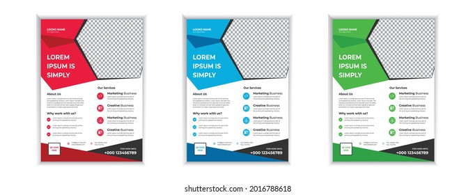 Corporate Business Flyer Vorlage Vektordesign, Print Ready Marketing Flyer Design, A4 Flyer Design, Digital Marketing Agentur Flyer Design.