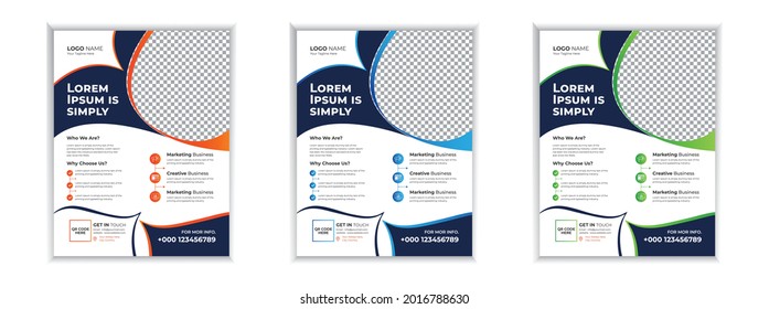 Corporate Business flyer template vector design, Print Ready Marketing Flyer design, A4 Flyer Design, Digital marketing agency flyer design.