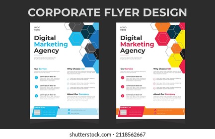 Corporate Business Flyer Template Vector Brochure design, cover modern layout, annual report, poster, flyer in A4