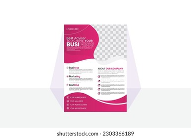 Corporate Business flyer template vector design. IT Company flyer, corporate banners, and leaflets. Graphic design layout.