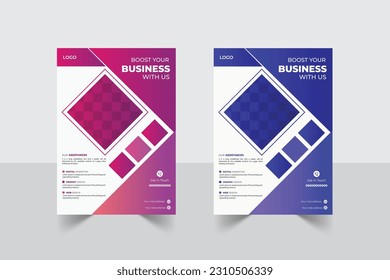 Corporate Business Flyer Template Vector Design For Your Business Advertisement In 2 Different Color