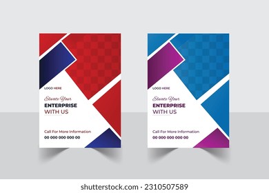 Corporate Business Flyer Template Vector Design For Your Business Advertisement In 2 Different Color