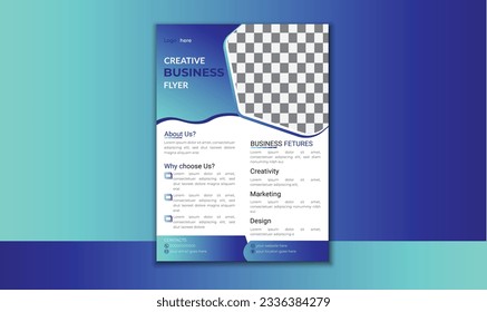 Corporate Business flyer template vector design, Flyer Template Geometric shape used for business poster layout, IT Company flyer, corporate banners, and leaflets. Graphic design layout with triangle