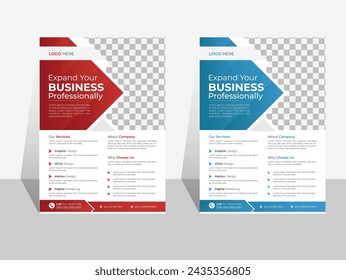 Corporate Business Flyer Template, Vector Graphic Design, Marketing For Business