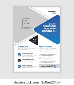 Corporate Business Flyer-Vorlage, Vektorgrafik-Design, Marketing für Unternehmen