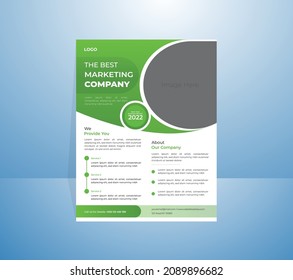Corporate Business Flyer Template,brochure design layout.Full vector A4 size .Easy to Use