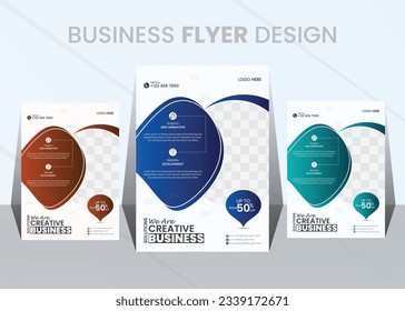 Diseño vectorial de volante de negocios corporativos, plantilla de volante de negocios creativos corporativos. Plantilla de diseño de volante de negocios creativo, archivos vectoriales, folleto moderno, diseño de portada de folletos, folleto corporativo