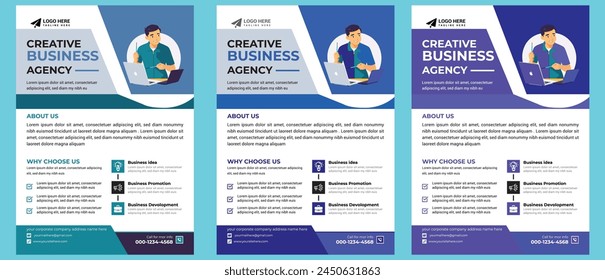 Corporate business flyer Vector  design 3 variant