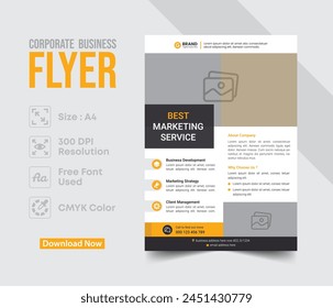 Corporate Sound Business Flyer Vektorgrafik Design Vorlage. Design Vorlage Geometrische Form für Business Flyer Layout verwendet. Corporate Sound Flyer, Geschäftsbroschüre