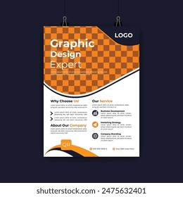 Corporate business flyer vector design template. Design template Geometric shape used for business flyer layout. Corporate flyer.
