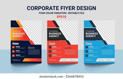 Corporate business flyer vector design