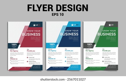 Corporate business flyer vector design.