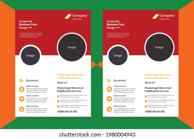 corporate business flyer and vector template design