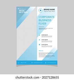 Corporate business flyer vector template in A4 size