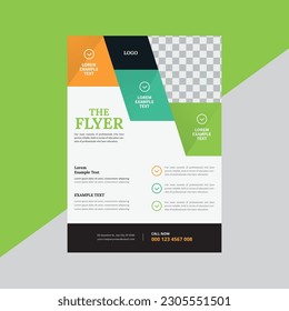 Corporate Business Flyer, vector template in A4 size