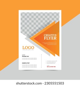 Corporate Business Flyer, vector template in A4 size