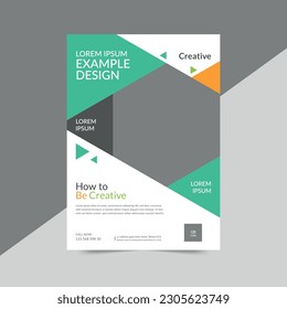 Corporate Business Flyer, vector template in A4 size