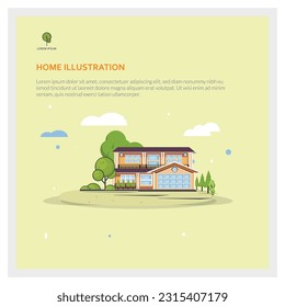 Corporate Business Home Illustration for Marketing