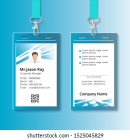 Modern Clean Id Card Design Template Stock Vector (Royalty Free) 1036726675