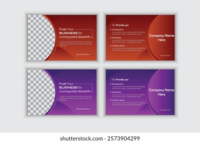 Corporate Business Invitation cards, Postcard design, Marketing Agency Postcard