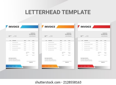 Corporate business invoice design template