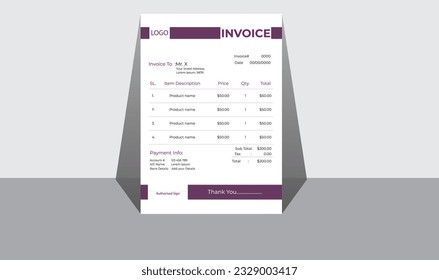 Corporate Business Invoice Design Template