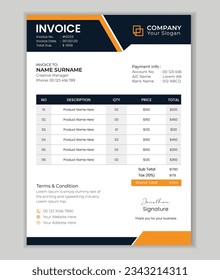 Design-Vektorgrafik-Vorlage für Firmenkunden
Minimal Corporate Business Invoice Design Vorlage Vektorgrafik Rechnung Formular Preis Rechnung.
Business-Briefpapier-Design-Zahlung Vertrag Design.