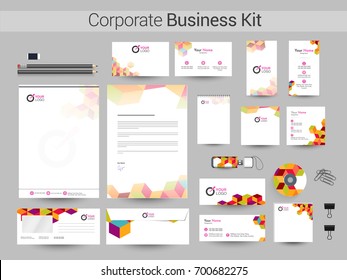 Corporate Business Kit including Letter Head, Business Cards, Web Header or Banner, USB Flash Drive and other stationery.