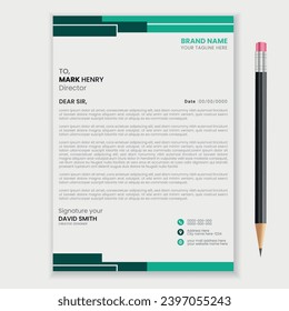  Corporate and Business Latter Head Template design set a4 size and unique shape colorful work theme style design.