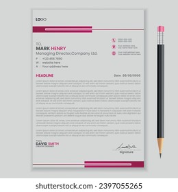  Corporate and Business Latter Head Template design set a4 size and unique shape colorful work theme style design.