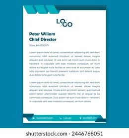 Corporate and Business Latter Head Template. Minimalist letter head design template.