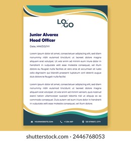 Corporate and Business Latter Head Template. Minimalist letter head design template.