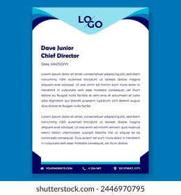 Corporate and Business Latter Head Template. Minimalist letter head design template.