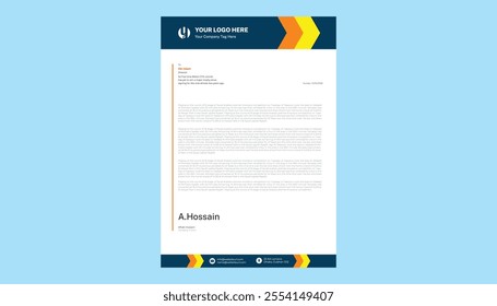 Corporate and Business Latter Head Template, Business latter head Pad Design. creative business card, creative letterhead design set a4 size corporate company Latter Head