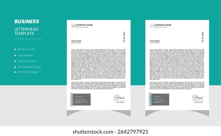 Corporate and Business Latter Head Template, Business latter head Pad Design.Abstract modern letterhead business design