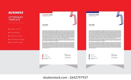 Corporate and Business Latter Head Template, Business latter head Pad Design.Abstract modern letterhead business design