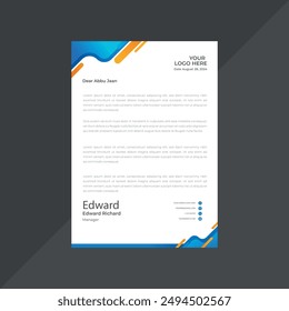 Corporate Business Letter Head Design, A4 Letterhead, Brand Identity