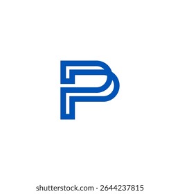 Corporate Business Letter P Logo Abstract Vector Design Identity Branding