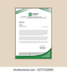 Corporate business letterhead a4 size with bleed vector design