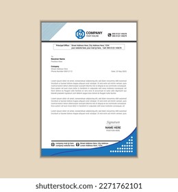 Corporate business letterhead a4 size with bleed vector design