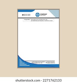 Corporate business letterhead a4 size with bleed vector design